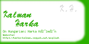 kalman harka business card